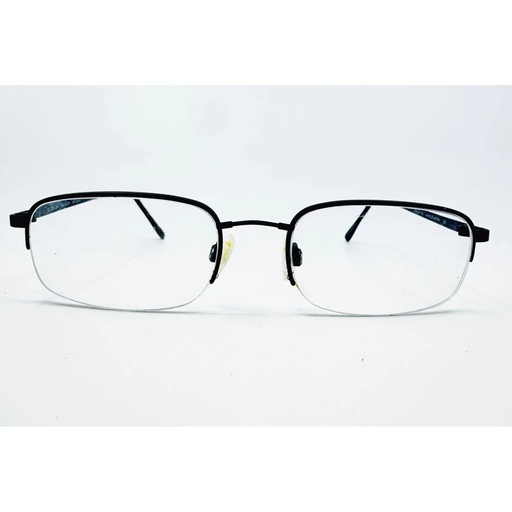 Marchon Autoflex 63 Eyeglasses Men Matte Black Semi Rimless Flexon 53-20-145